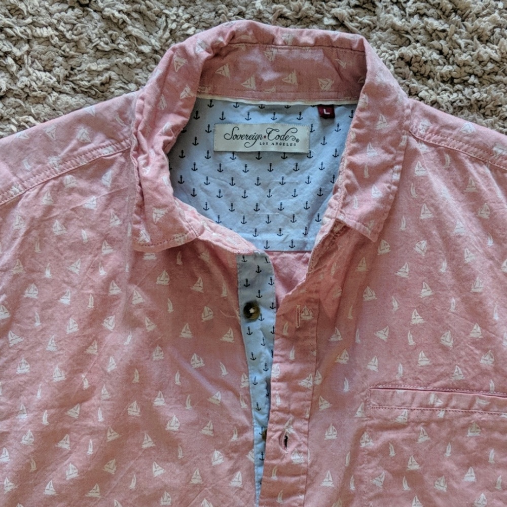 Men's Button Up Sovereign Code Nautical Shirt. - image 3